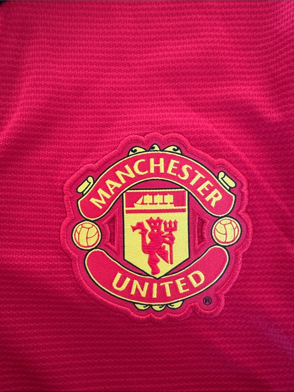 Nike Red Manchester United AON Logo 2013-2014 Soccer Jersey Medium - Picture 4 of 10